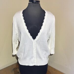Grace Karin Ivory Knit Cardigan, Y2K, 90s style, NWT, size 2X